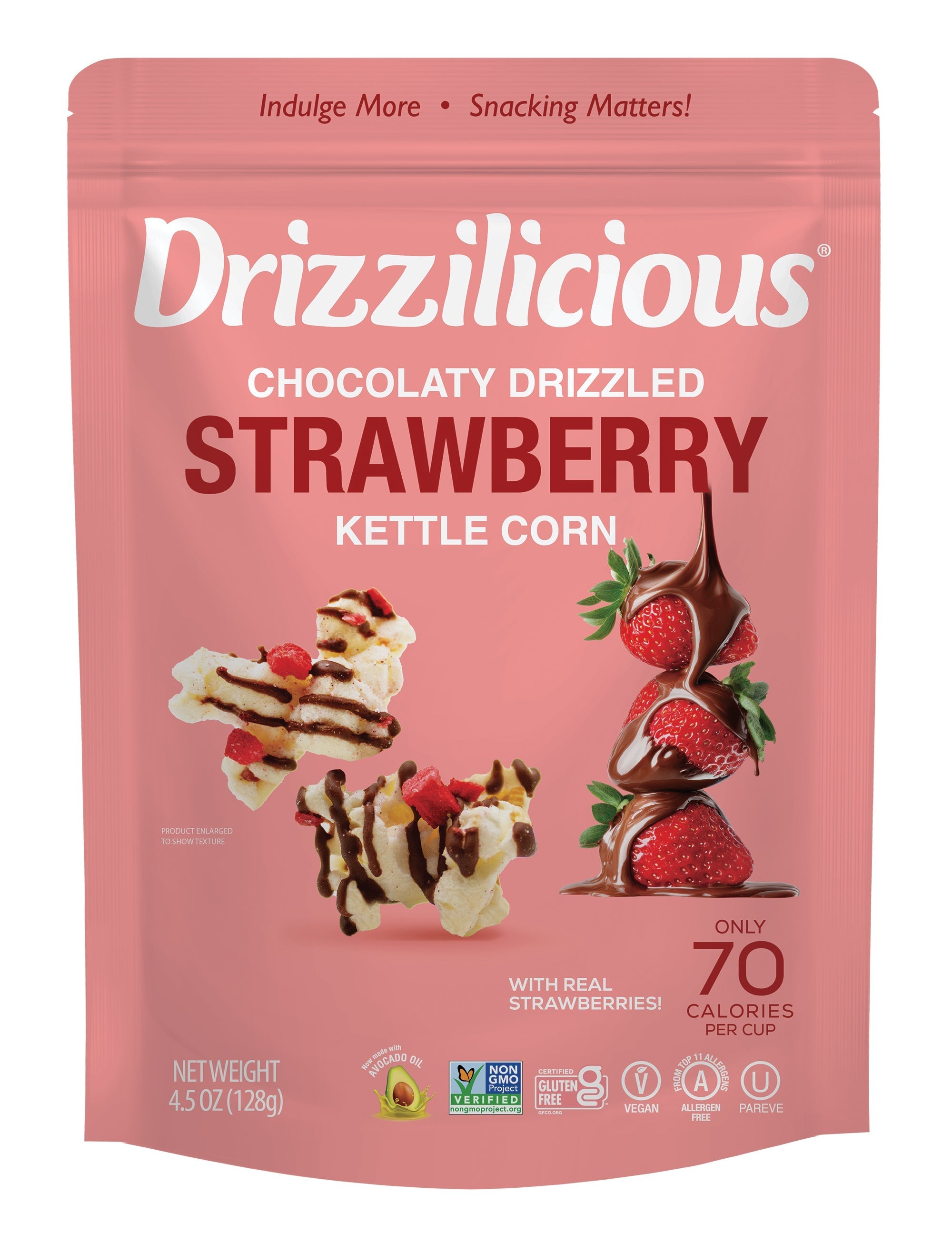 Strawberry Drizzled Kettle Corn 4.5oz
