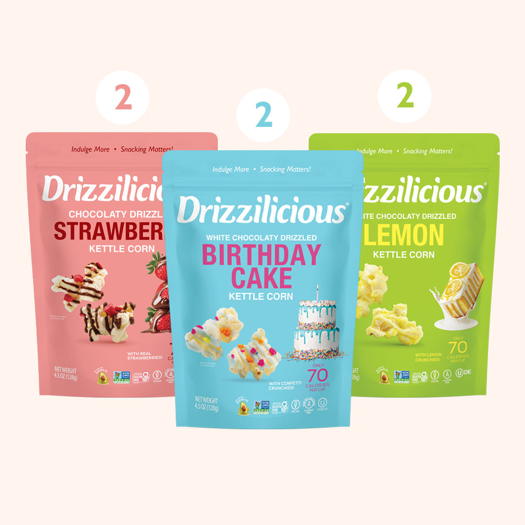 3 Flavor Drizzled Kettle Corn Variety Pack