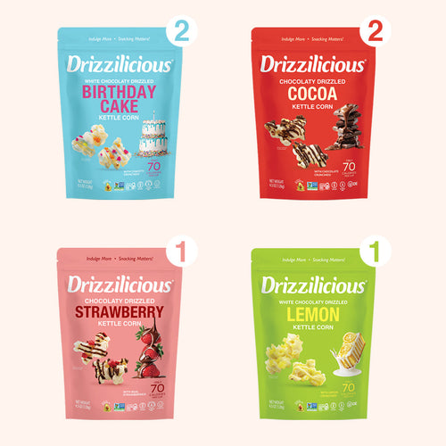 4 Flavor Drizzled Kettle Corn Variety Pack