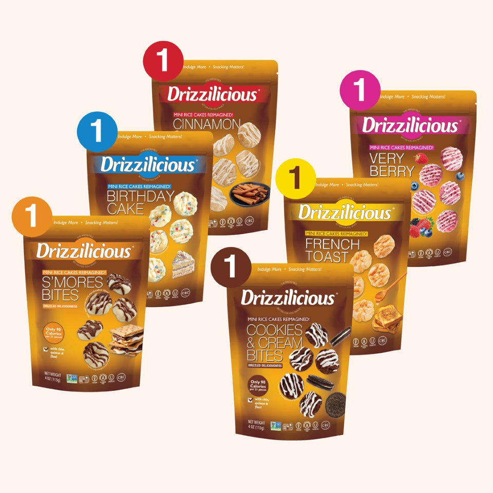 6 Flavor Variety [Birthday, S'mores, French Toast, Very Berry, Cinnamon, Cookies & Cream] 4oz