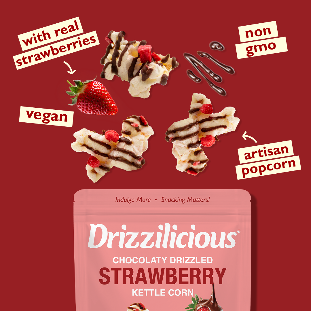 Strawberry Drizzled Kettle Corn 4.5oz