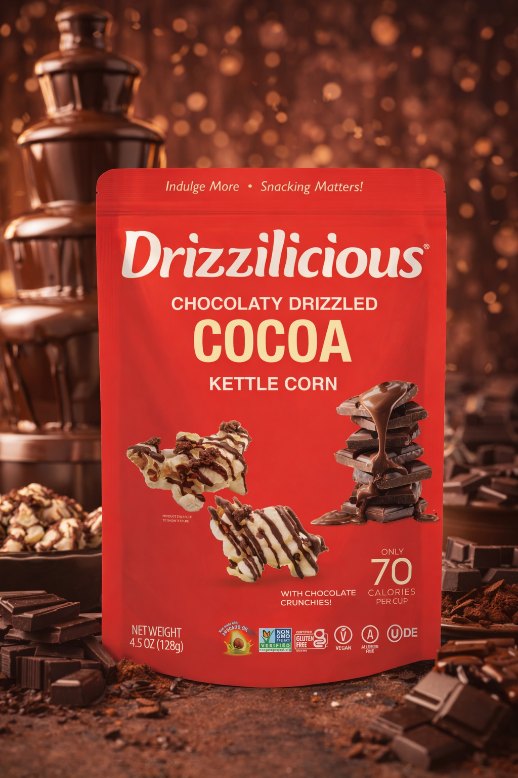 Cocoa Drizzled Kettle Corn 4.5oz