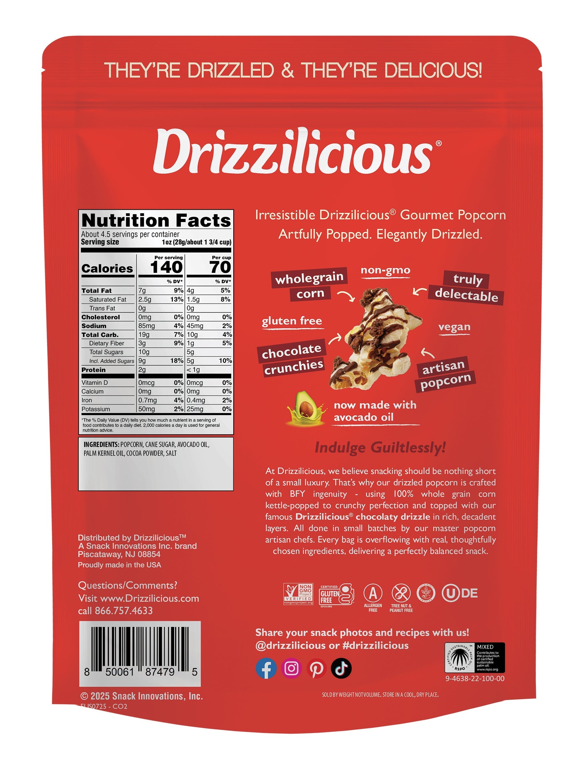 Cocoa Drizzled Kettle Corn 4.5oz
